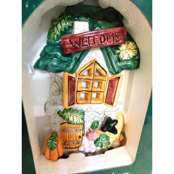 Welcome Fall Ceramic House Plaque Wall Hanging - Picture 3 of 6